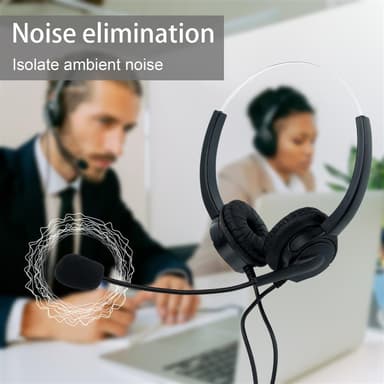 USB-headset Hörlurar för bärbar dator PC med mikrofon