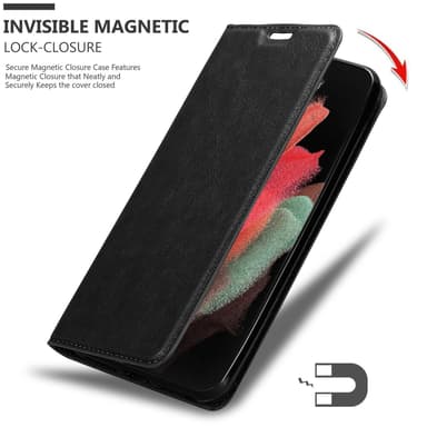 Samsung Galaxy S21 ULTRA Plånboksfodral Skal (Svart)