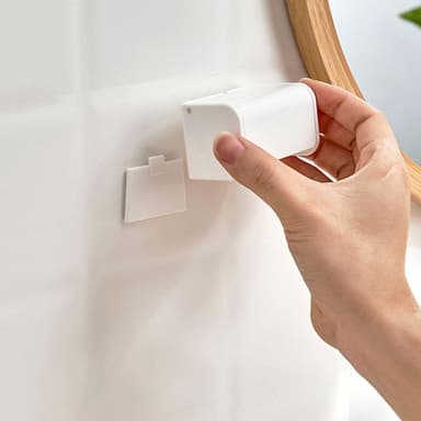 INF Tandborsthållare väggmonterad med lock 2 spår Vit