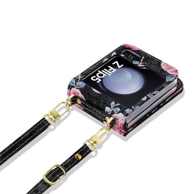 POLA Flower fodral Samsung Galaxy Z Flip 5 - Black