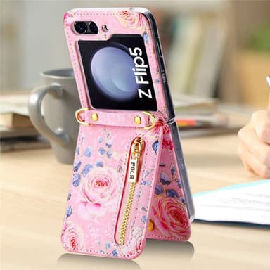 POLA Flower fodral Samsung Galaxy Z Flip 5 - Pink