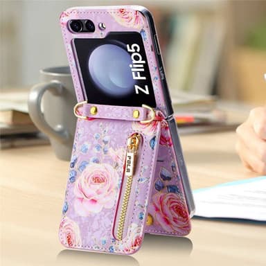 POLA Flower fodral Samsung Galaxy Z Flip 5 - Purple