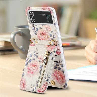 POLA Flower fodral Samsung Galaxy Z Flip 4 - White