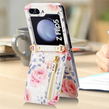 POLA Flower fodral Samsung Galaxy Z Flip 5 - White