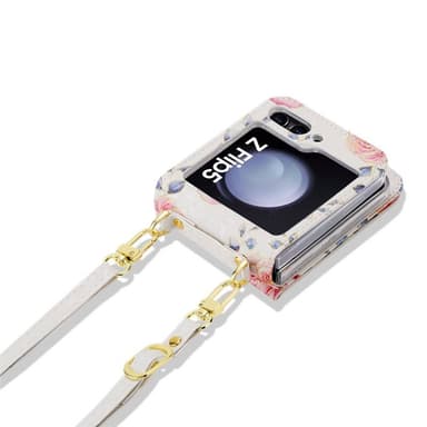 POLA Flower fodral Samsung Galaxy Z Flip 5 - White