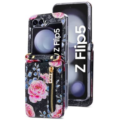 POLA Flower fodral Samsung Galaxy Z Flip 5 - Black