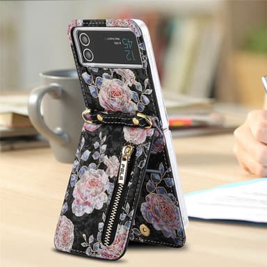 POLA Flower fodral Samsung Galaxy Z Flip 3 - Black