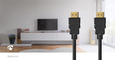 Nedis Ultra High Speed ​​HDMI ™ kabel | HDMI™ Kontakt | HDMI™ Kontakt | 8K@60Hz | 48 Gbps | 2.00 m | Rund | 6.5 mm | Svart | Plastpåse
