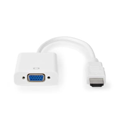 Nedis VGA-adapter | HDMI™ Kontakt | VGA hona 15p | Nickelplaterad | Rak | PVC | Vit | Låda