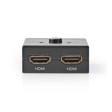 Nedis HDMI ™ Switch | 3-Port port(s) | 1x HDMI™ Ingång / 2x HDMI™ Ingång | 1x HDMI™ utgång / 2x HDMI™ utgång | 4K@60Hz | 6 Gbps | Metall | Antracit