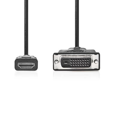 Nedis HDMI™ kabel | HDMI™ Kontakt | DVI-D 24+1-Pin Hane | 1080p | Nickelplaterad | 2.00 m | Rak | PVC | Svart | Låda