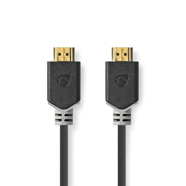 Nedis Premium High Speed ​​HDMI ™ kabel med Ethernet | HDMI™ Kontakt | HDMI™ Kontakt | 4K@60Hz | 18 Gbps | 5.00 m | Rund | PVC | Antracit | Låda