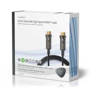 Nedis Aktiva Optiska Ultra High Speed ​​HDMI Kabel med Ethernet | HDMI™ Kontakt | HDMI™ Kontakt | 8K@60Hz | 48 Gbps | 20.0 m | Rund | PVC | Svart | Presentbox