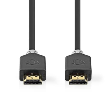 Nedis Ultra High Speed ​​HDMI ™ kabel | HDMI™ Kontakt | HDMI™ Kontakt | 8K@60Hz | 48 Gbps | 3.00 m | Rund | 6.7 mm | Antracit | Låda
