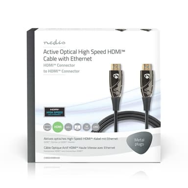 Nedis Aktiva optiska High Speed ​​HDMI kabel med Ethernet | HDMI™ Kontakt | HDMI™ Kontakt | 4K@60Hz | 18 Gbps | 40.0 m | Rund | PVC | Svart | Presentbox