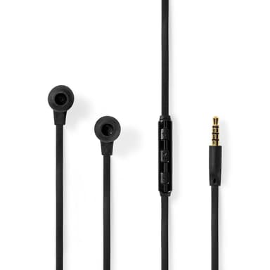 Nedis Trådbundna Hörlurar | 3.5 mm | Kabellängd: 1.20 m | Inbygd mikrofon | Volymkontroll | Silver / Svart