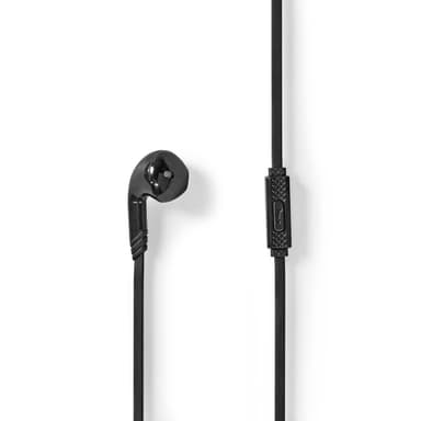 Nedis Trådbundna Hörlurar | 3.5 mm | Kabellängd: 1.20 m | Inbygd mikrofon | Volymkontroll | Svart