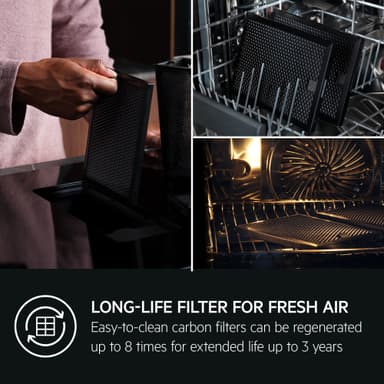 AEG Serie 6000 Induktionshäll med fläkt GCH74B01CB (70cm)