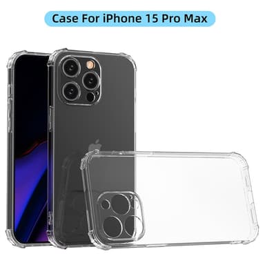 För iPhone 15 Pro Max Skal Fodral TPU Baksida Telefonfodral