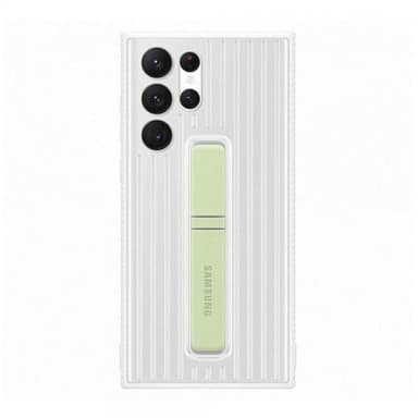 Samsung S22 Ultra skyddsfodral med ställ (vitt)