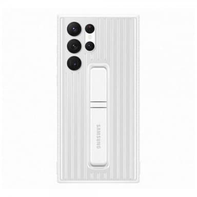 Samsung S22 Ultra skyddsfodral med ställ (vitt)