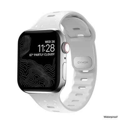 NOMAD Apple Watch 42/44/45mm/Apple Watch Ultra Armband Sport Slim Band Vit