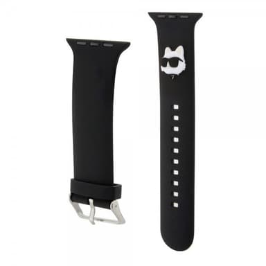 Karl Lagerfeld Apple Watch 42/44/45/Apple Watch Ultra Armband Rubber NFT Choupette Svart