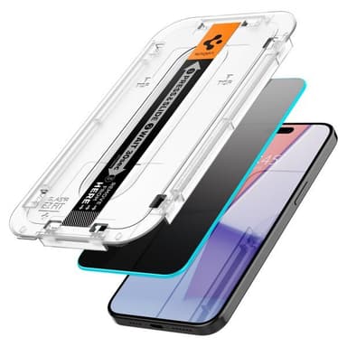 Spigen iPhone 15 Pro Max Skärmskydd GLAS.tR EZ Fit Privacy 2-pack