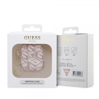 Guess AirPods 1/2 Skal G Cube Rosa