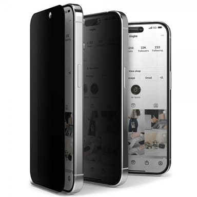Ringke iPhone 15 Pro Max Skärmskydd Privacy Tempered Glass Installation Jig