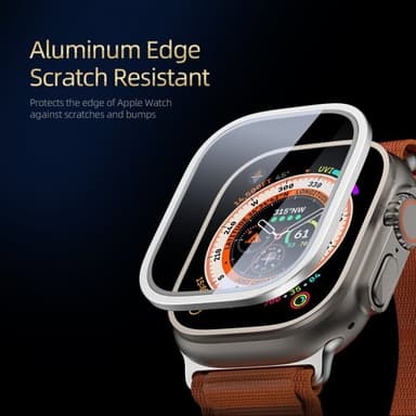 DUX DUCIS Apple Watch Ultra Skärmskydd Aluminium Härdat Glas Silver
