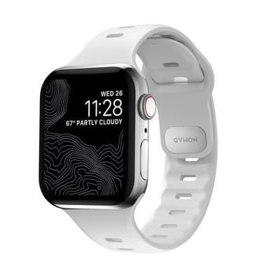NOMAD Apple Watch 42/44/45mm/Apple Watch Ultra Armband Sport Slim Band Vit