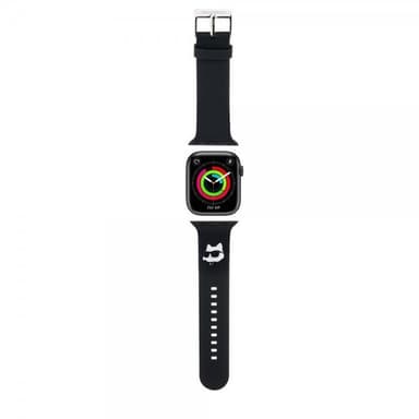 Karl Lagerfeld Apple Watch 42/44/45/Apple Watch Ultra Armband Rubber NFT Choupette Svart