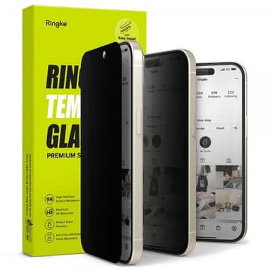 Ringke iPhone 15 Skärmskydd Privacy Tempered Glass Installation Jig