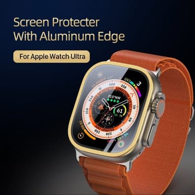 DUX DUCIS Apple Watch Ultra Skärmskydd Aluminium Härdat Glas Guld