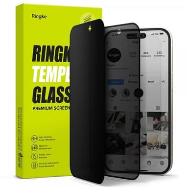 Ringke iPhone 15 Skärmskydd Privacy Tempered Glass Installation Jig