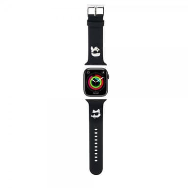 Karl Lagerfeld Apple Watch 42/44/45/Apple Watch Ultra Armband Rubber NFT Karl & Choupette Svart