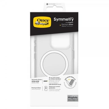 Otterbox iPhone 15 Pro Skal med Skärmskydd Symmetry Clear MagSafe + Premium Glass