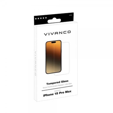 Vivanco iPhone 15 Pro Max Skärmskydd Härdat Glas