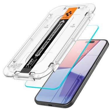 Spigen iPhone 15 Plus Skärmskydd GLAS.tR EZ Fit 2-pack