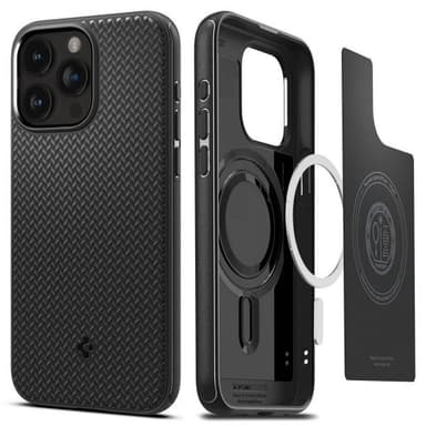 Spigen iPhone 15 Pro Skal Mag Armor MagFit Matte Black