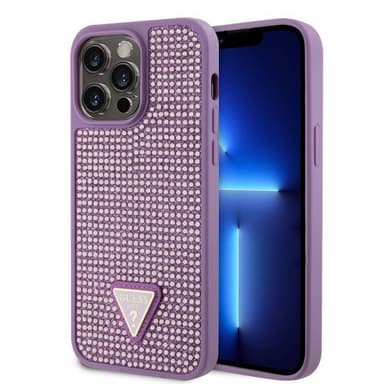 Guess iPhone 15 Pro Max Skal Rhinestone Lila