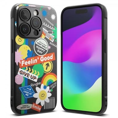 Ringke iPhone 15 Pro Skal Onyx Design Sticker