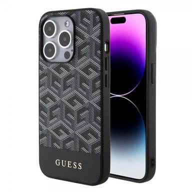 Guess iPhone 15 Pro Skal G Cube MagSafe Svart