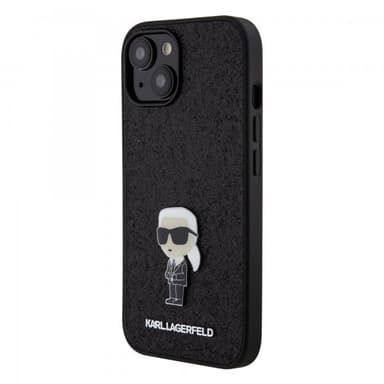 Karl Lagerfeld iPhone 15 Skal Fixed Glitter Svart