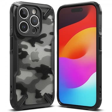 Ringke iPhone 15 Pro Skal Fusion X Design Camo Black