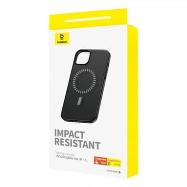 Baseus iPhone 15 Skal Fauxther Series MagSafe Svart