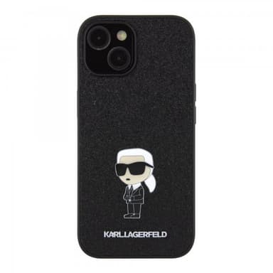 Karl Lagerfeld iPhone 15 Skal Fixed Glitter Svart