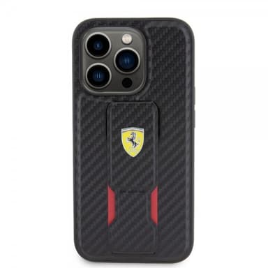 Ferrari iPhone 15 Pro Skal Grip Stand Function Svart