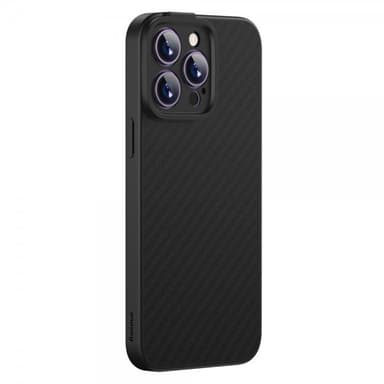 Baseus iPhone 14 Pro Skal Synthetic Fiber MagSafe Svart